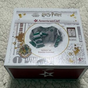 American Girl Slytherin Gray and Green Outfit
